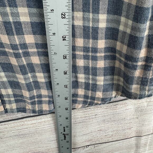 Rails Wyatt Plaid Button Down Shirt Mens Large Blue White Coral Long Sleeve - Picture 12 of 12